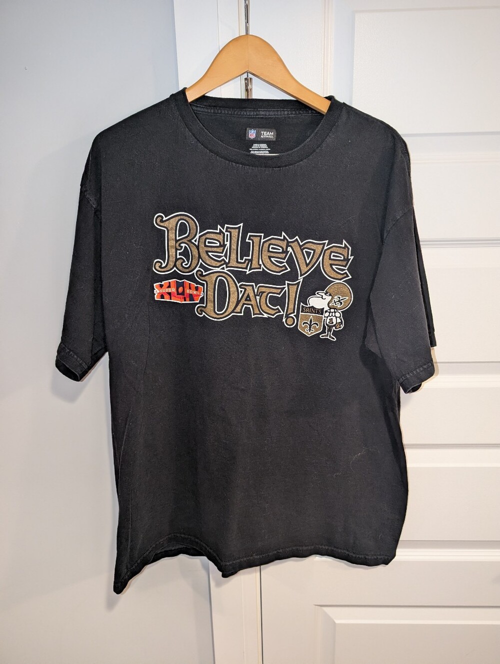 Y2K Vintage NFL New Orleans Saints "Believe Dat" Super Bowl 2010 T-shirt